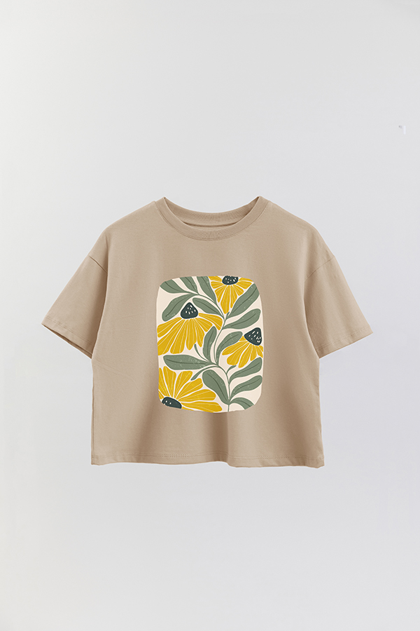 REMERA CROP ESTAMPADA ART 169