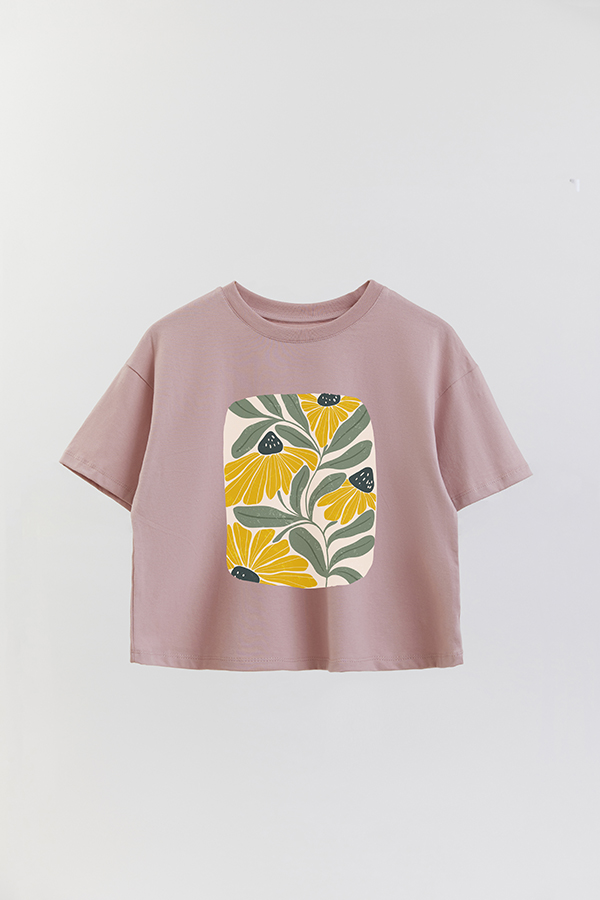 REMERA CROP ESTAMPADA ART 169