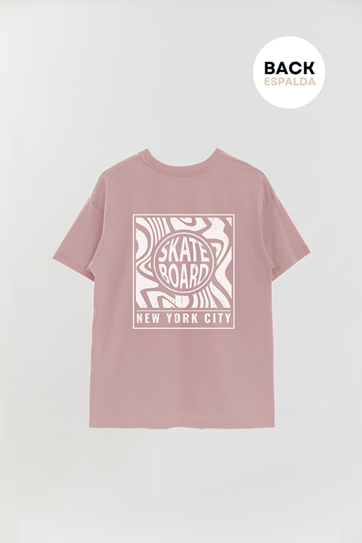 REMERA OVER ESTAMPADA SKATEBOARD NYC