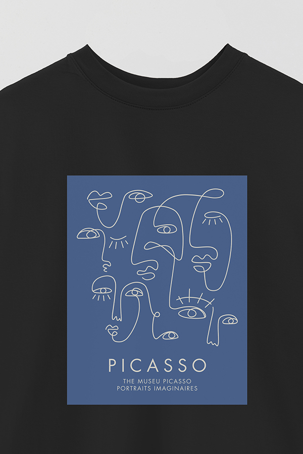 REMERA OVER ESTAMPADA ART COLLECTION PICASSO