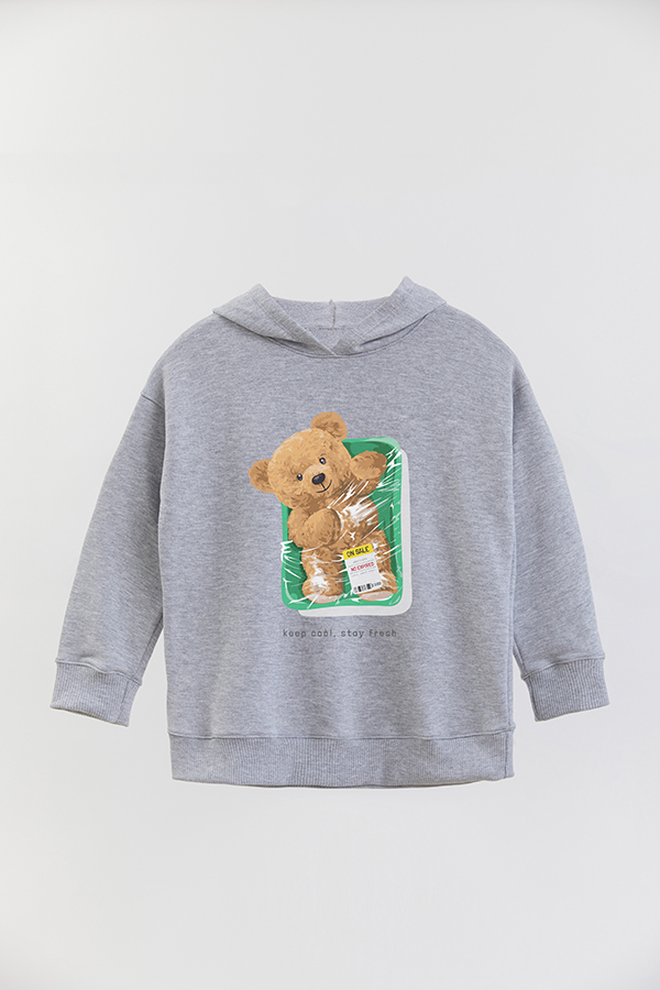 HOODIE RÚSTICO BOY TEDDY KEEP COOL STAY FRESH