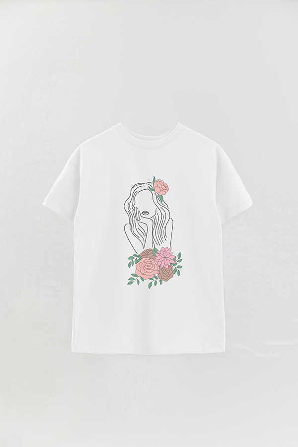 REMERA OVER ESTAMPADA W LINE ART7