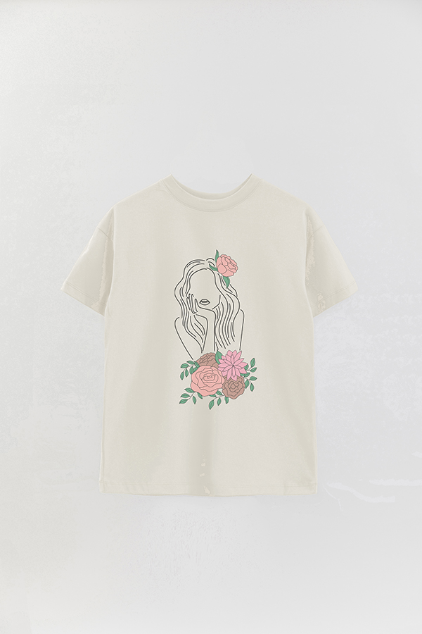 REMERA OVER ESTAMPADA W LINE ART7