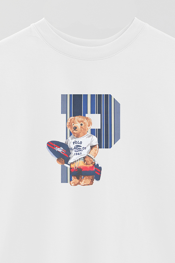 REMERA OVER ESTAMPADA UNISEX BEAR SURFER