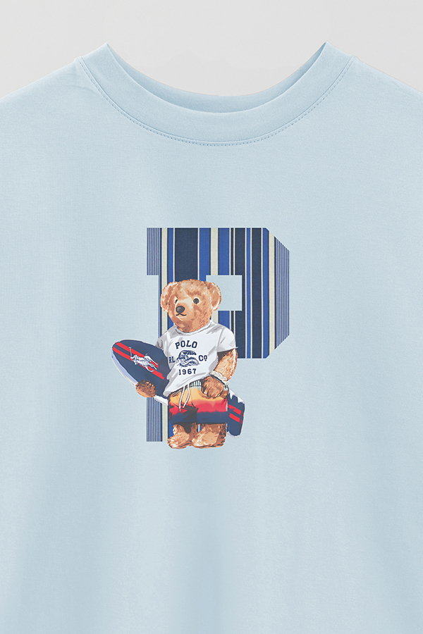 REMERA OVER ESTAMPADA UNISEX BEAR SURFER