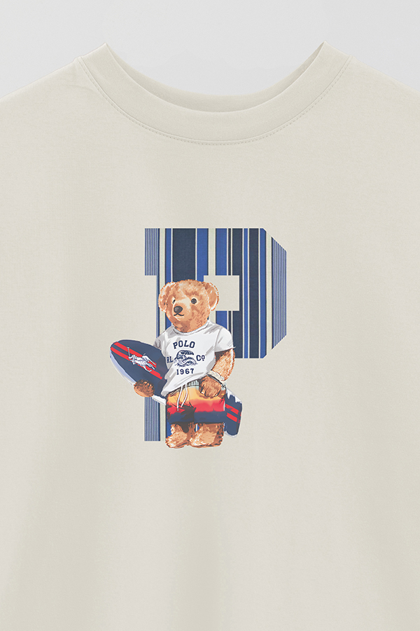 REMERA OVER ESTAMPADA UNISEX BEAR SURFER