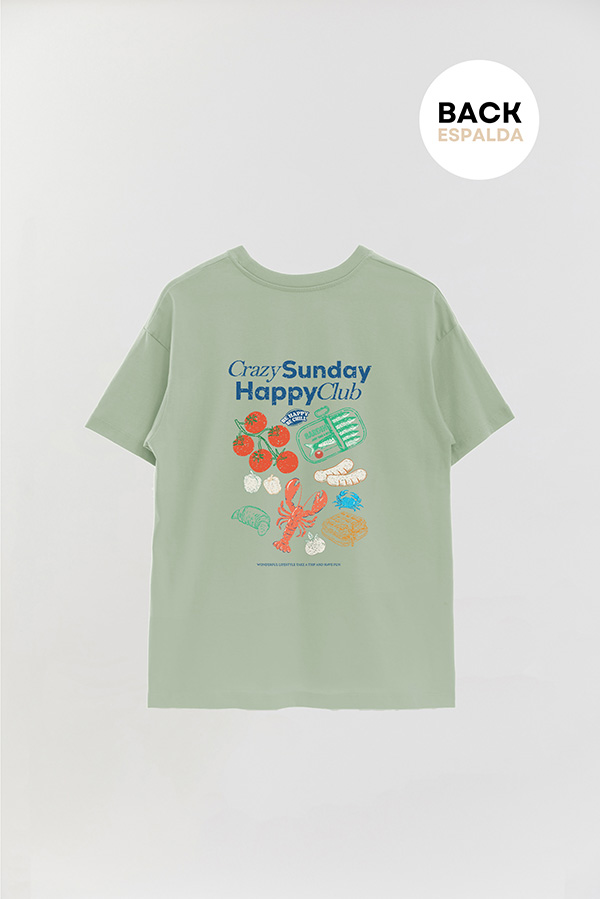 REMERA OVER FB ESTAMPADA CRAZY SUNDAY
