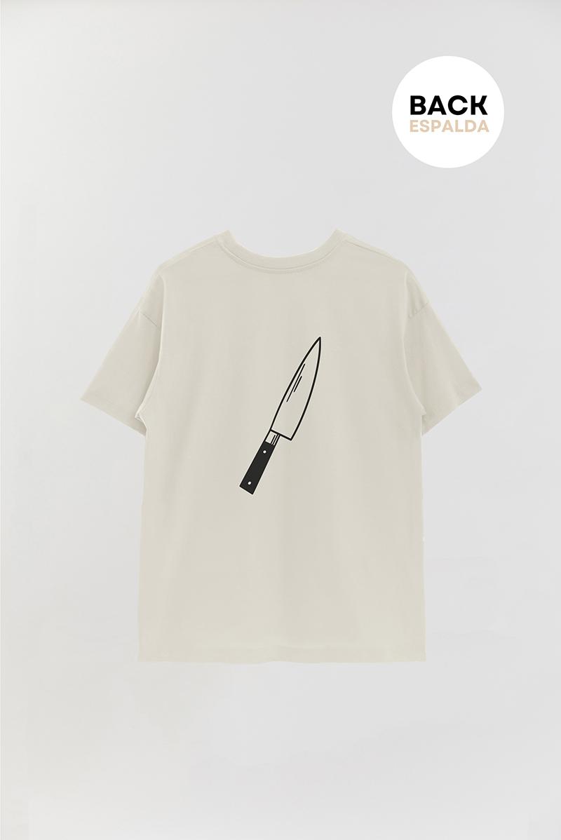 REMERA OVER ESTAMPADA UNISEX KNIFE