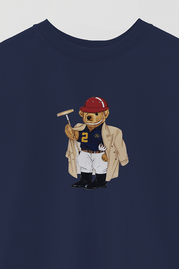 REMERA OVER ESTAMPADA UNISEX BEAR POLO COAT