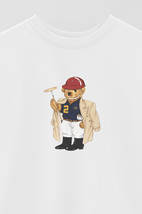 REMERA OVER ESTAMPADA UNISEX BEAR POLO COAT