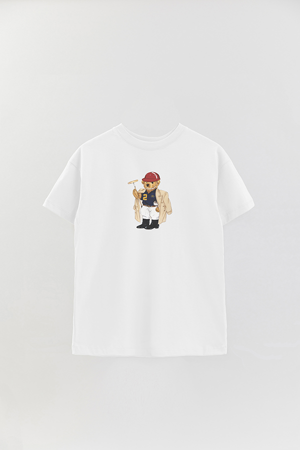 REMERA OVER ESTAMPADA UNISEX BEAR POLO COAT