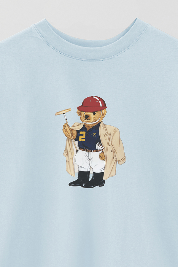 REMERA OVER ESTAMPADA UNISEX BEAR POLO COAT