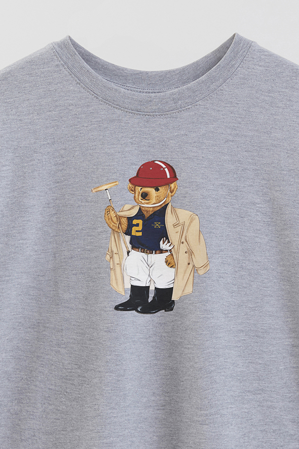 REMERA OVER ESTAMPADA UNISEX BEAR POLO COAT