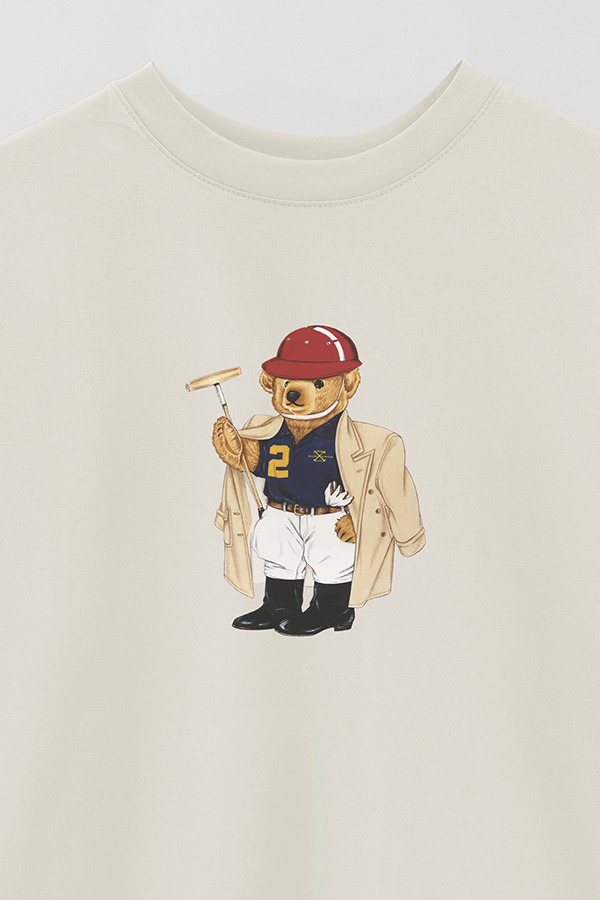 REMERA OVER ESTAMPADA UNISEX BEAR POLO COAT