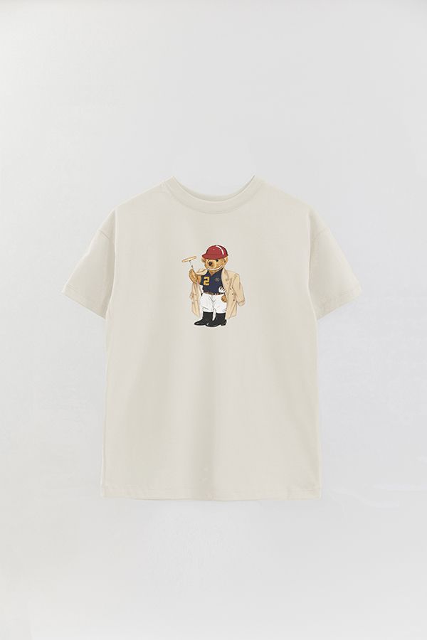 REMERA OVER ESTAMPADA UNISEX BEAR POLO COAT