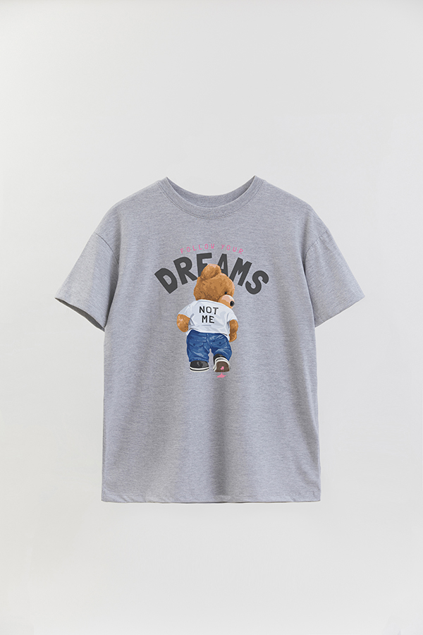 REMERA OVER ESTAMPADA UNISEX TEDDY FOLLOW YOUR DREAM