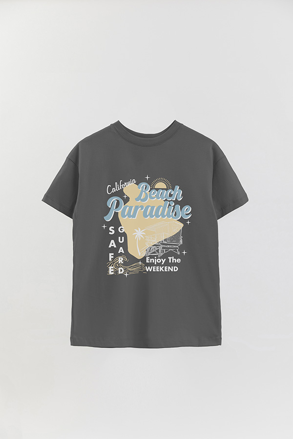 REMERA OVER ESTAMPADA RT BEACH PARADISE