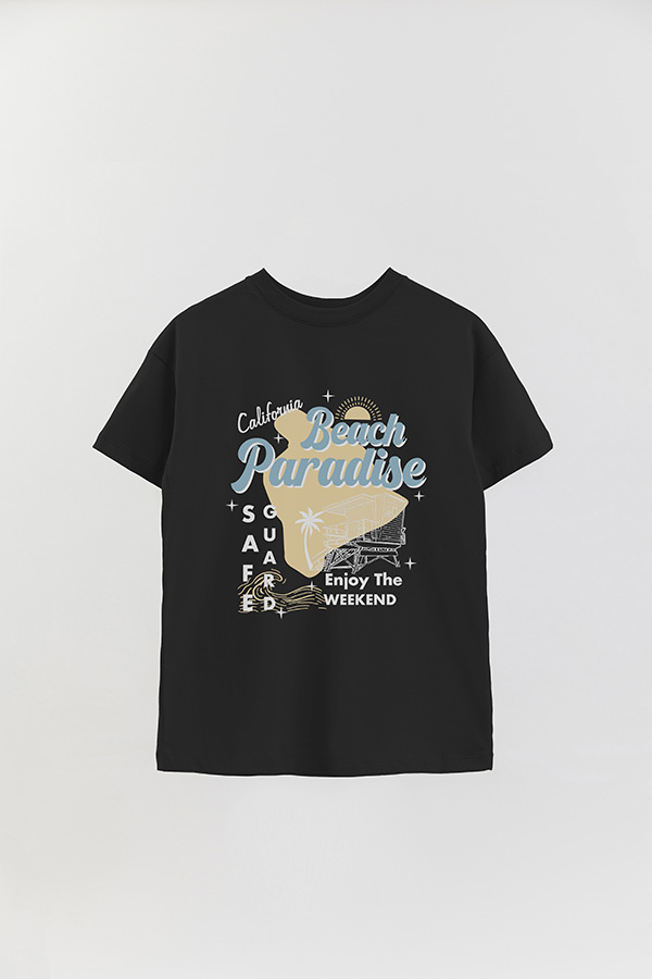 REMERA OVER ESTAMPADA RT BEACH PARADISE