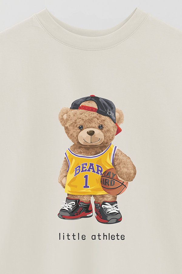 REMERA OVER ESTAMPADA UNISEX TEDDY LITTLE ATHLETE