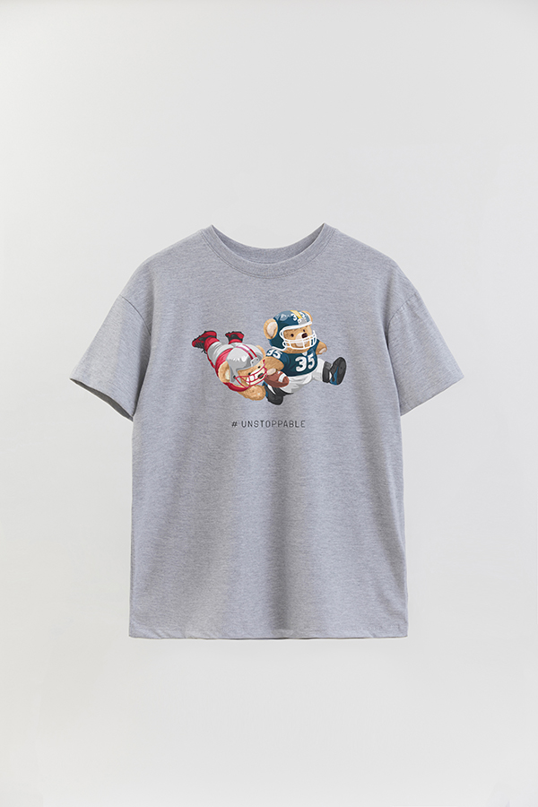 REMERA OVER ESTAMPADA UNISEX TEDDY UNSTOPPABLE