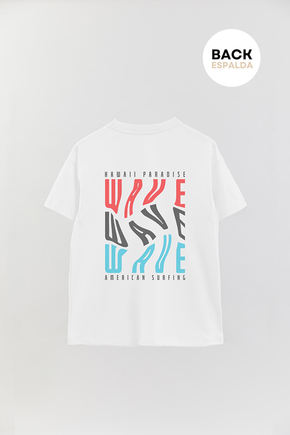 REMERA OVER ESTAMPADA SM HAWAII WAVE