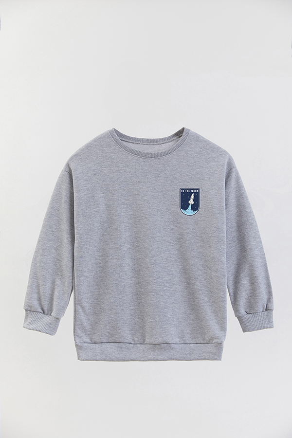 BUZO CREWNECK RUSTICO LITTLE ASTRONAUTS TO THE MOON