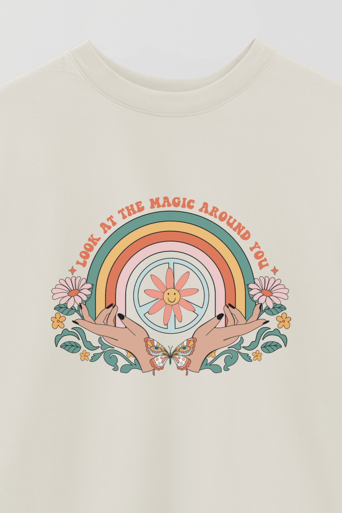 REMERA OVER ESTAMPADA BH2 LOOK AT THE MAGIC AROUND YOU