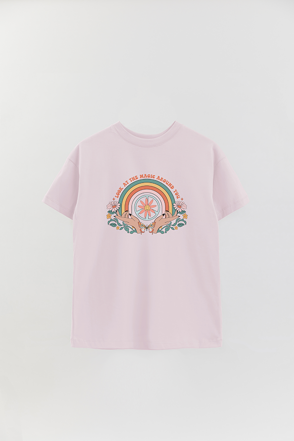 REMERA OVER ESTAMPADA BH2 LOOK AT THE MAGIC AROUND YOU