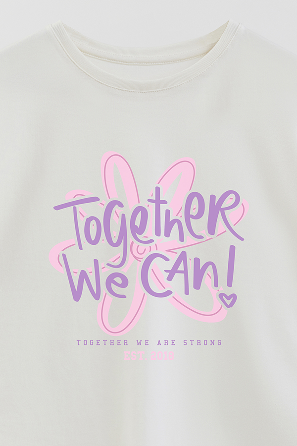REMERA GIRL OVER TOGETHER WE CAN
