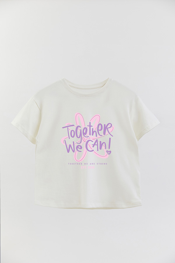 REMERA GIRL OVER TOGETHER WE CAN