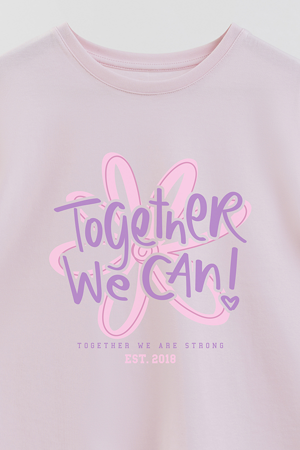 REMERA GIRL OVER TOGETHER WE CAN