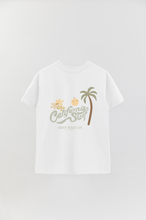 REMERA OVER ESTAMPADA CALIFORNIA SURF