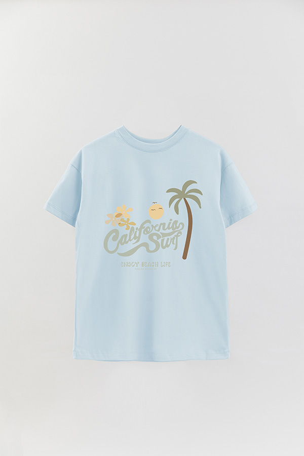 REMERA OVER ESTAMPADA CALIFORNIA SURF