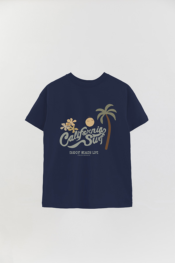 REMERA OVER ESTAMPADA CALIFORNIA SURF