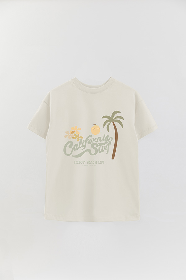 REMERA OVER ESTAMPADA CALIFORNIA SURF