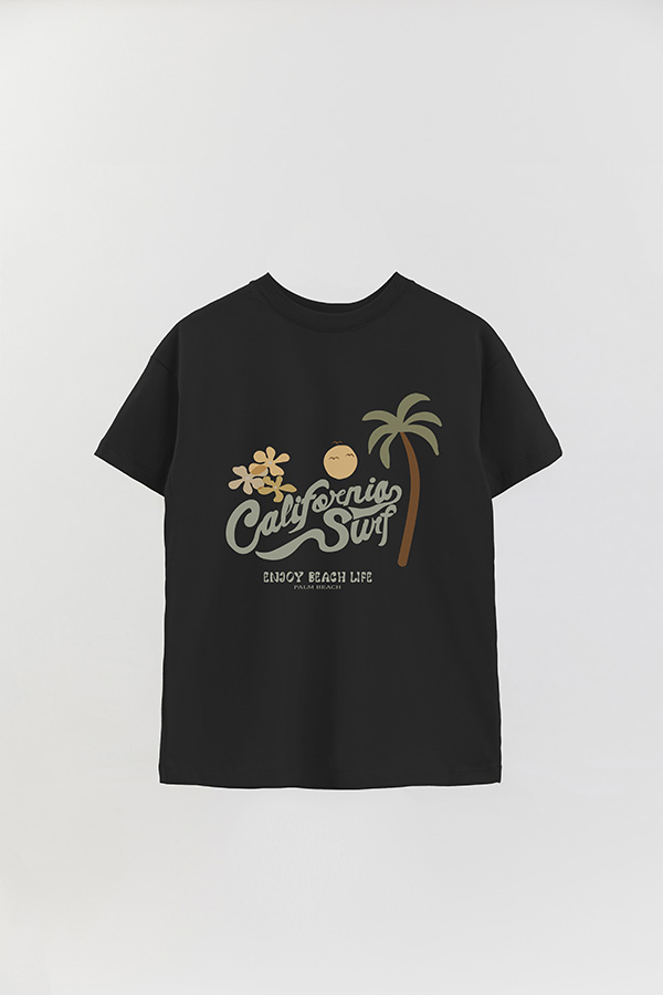 REMERA OVER ESTAMPADA CALIFORNIA SURF