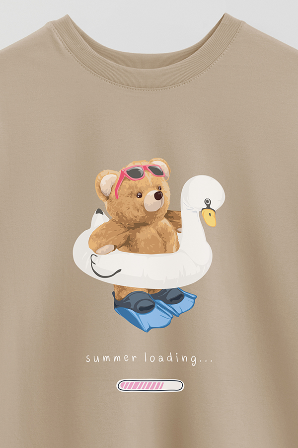 REMERA OVER ESTAMPADA UNISEX TEDDY LOADING