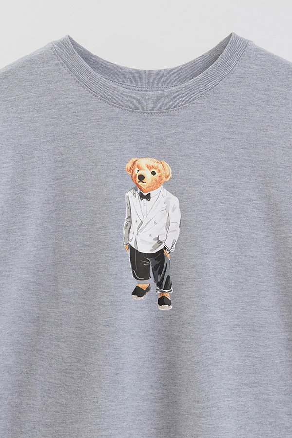 REMERA OVER ESTAMPADA UNISEX BEAR ELEGANT 1