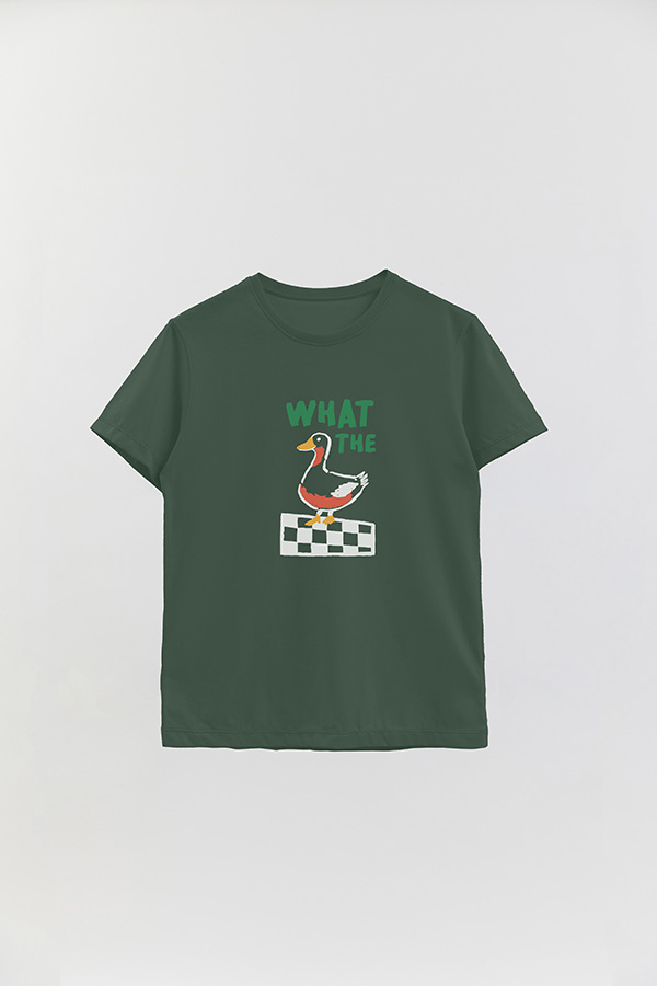 REMERA BASICA ESTAMPADA HD WHAT THE DUCK