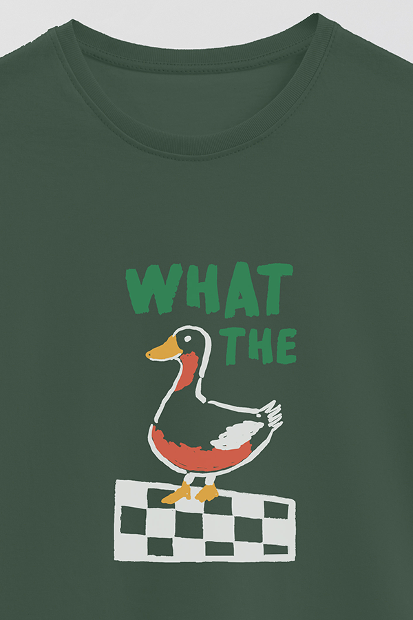 REMERA BASICA ESTAMPADA HD WHAT THE DUCK