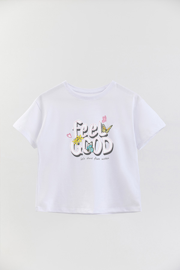 REMERA GIRL OVER FEEL GOOD