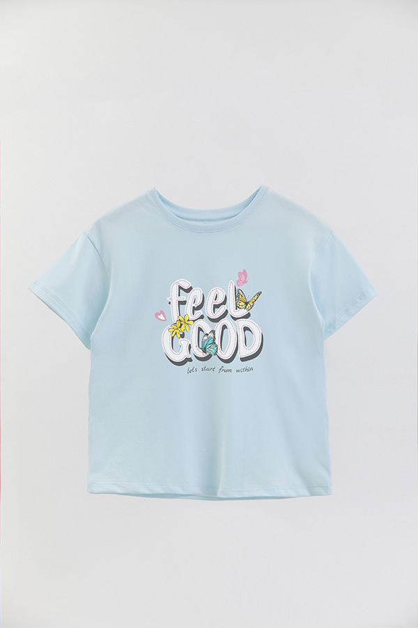 REMERA GIRL OVER FEEL GOOD