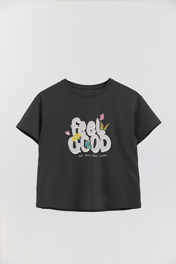 REMERA GIRL OVER FEEL GOOD