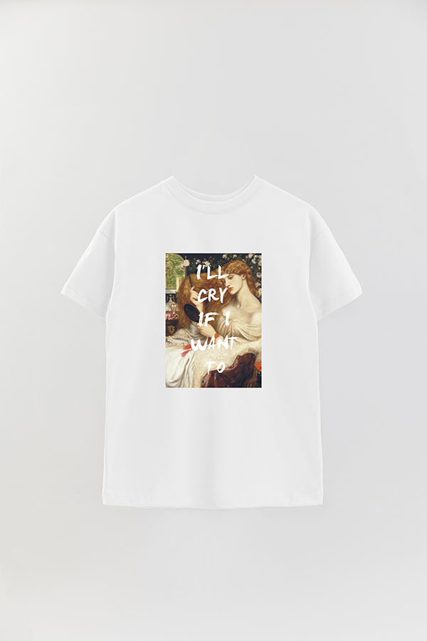 REMERA OVER ESTAMPADA ART COLLECTION 105 I'LL CRY IF I WANT TO