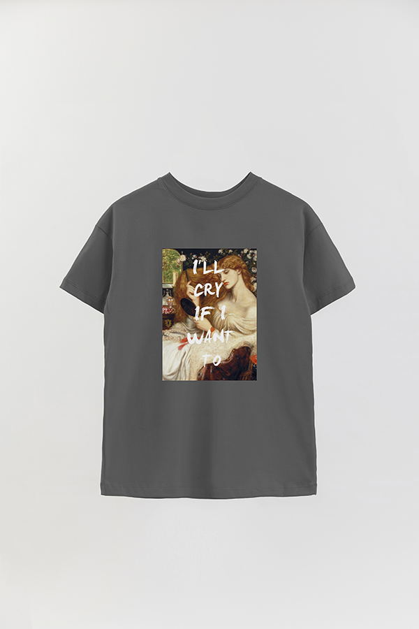 REMERA OVER ESTAMPADA ART COLLECTION 105 I'LL CRY IF I WANT TO