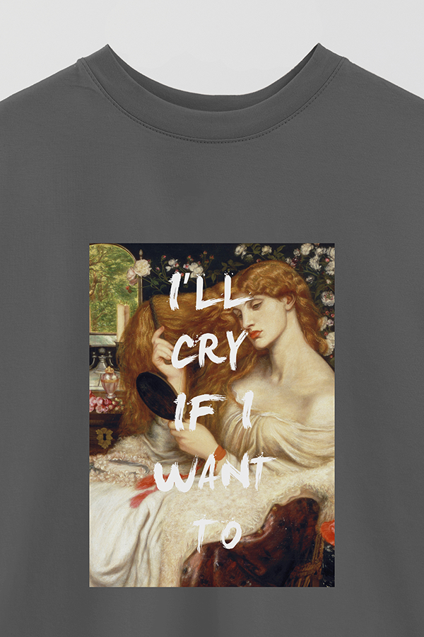 REMERA OVER ESTAMPADA ART COLLECTION 105 I'LL CRY IF I WANT TO