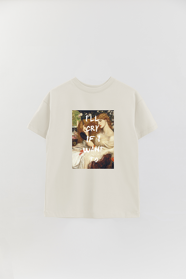 REMERA OVER ESTAMPADA ART COLLECTION 105 I'LL CRY IF I WANT TO