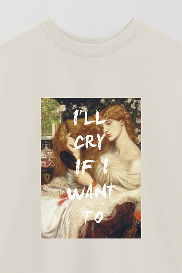 REMERA OVER ESTAMPADA ART COLLECTION 105 I'LL CRY IF I WANT TO