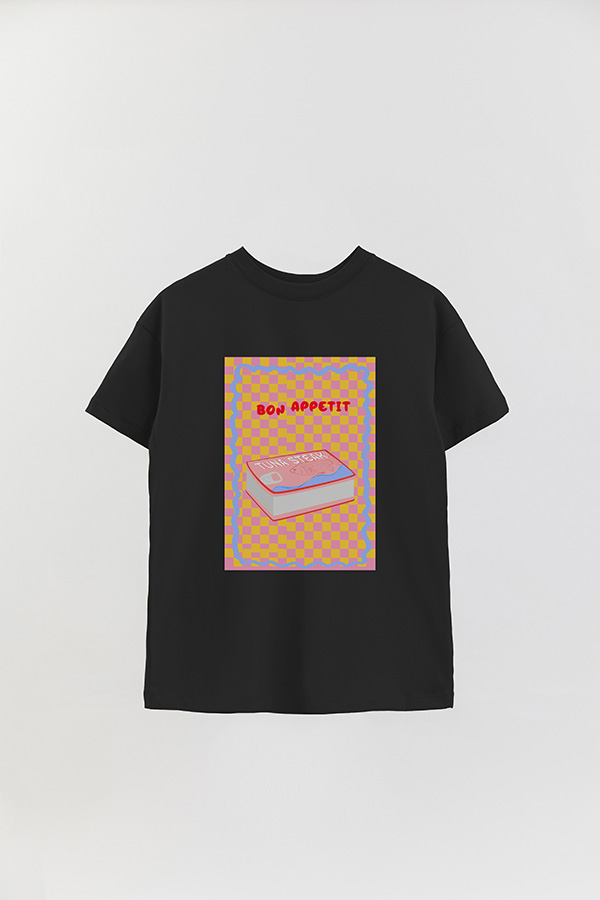 REMERA OVER ESTAMPADA TUNA STEAK