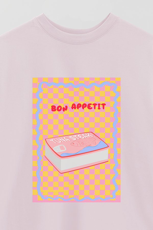 REMERA OVER ESTAMPADA TUNA STEAK